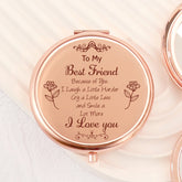 โจ Exclusive Blessings! 65mm Rose Gold Button Makeup Mirror โจ Double-sided, 2x magnification, HD glass, ready to ship! Perfect gift for any festive occasion! ๐น๐